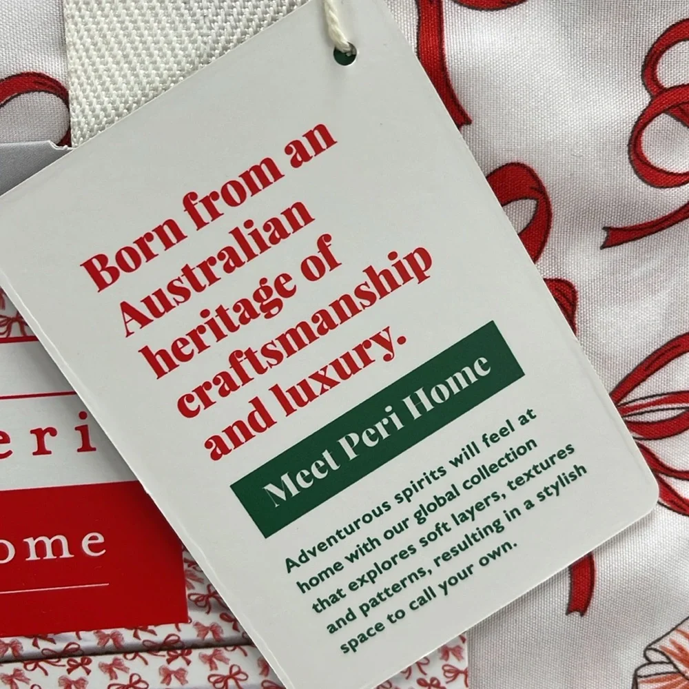 Twin Size Red Bow Sheets Peri Home Bows Sheet Set Ribbon Cocquette Holiday